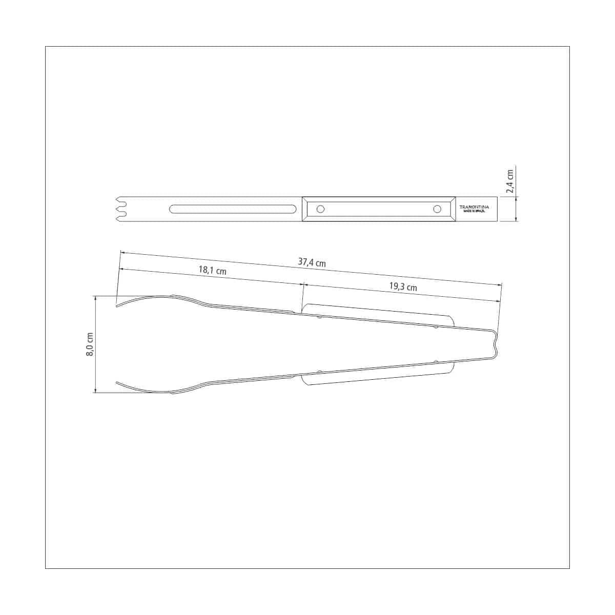 Pinza De Asado Carne Tramontina Madera 38 Cm Churrasco — miniatura 3