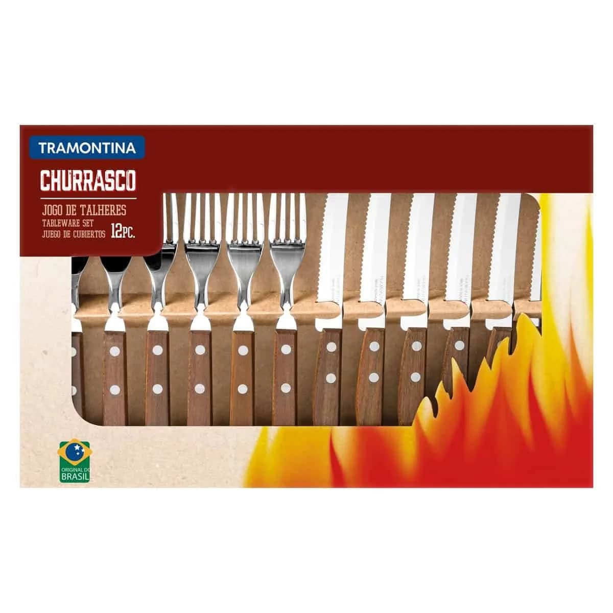 Cubiertos Asado Tramontina 12 Piezas Churrasco — miniatura 2