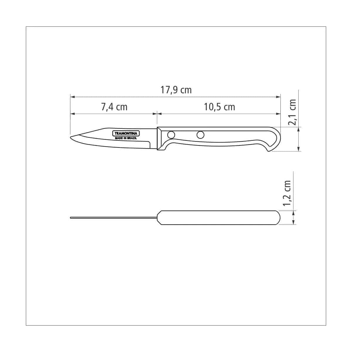 Cuchillo Legumbres Tramontina 3 Pulgadas Ultracorte — miniatura 2
