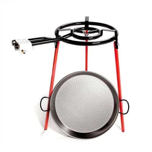 Set Paellera Acero Pulido Paella 46 Cm Quemador 40 Cm — imagen 1 de 2