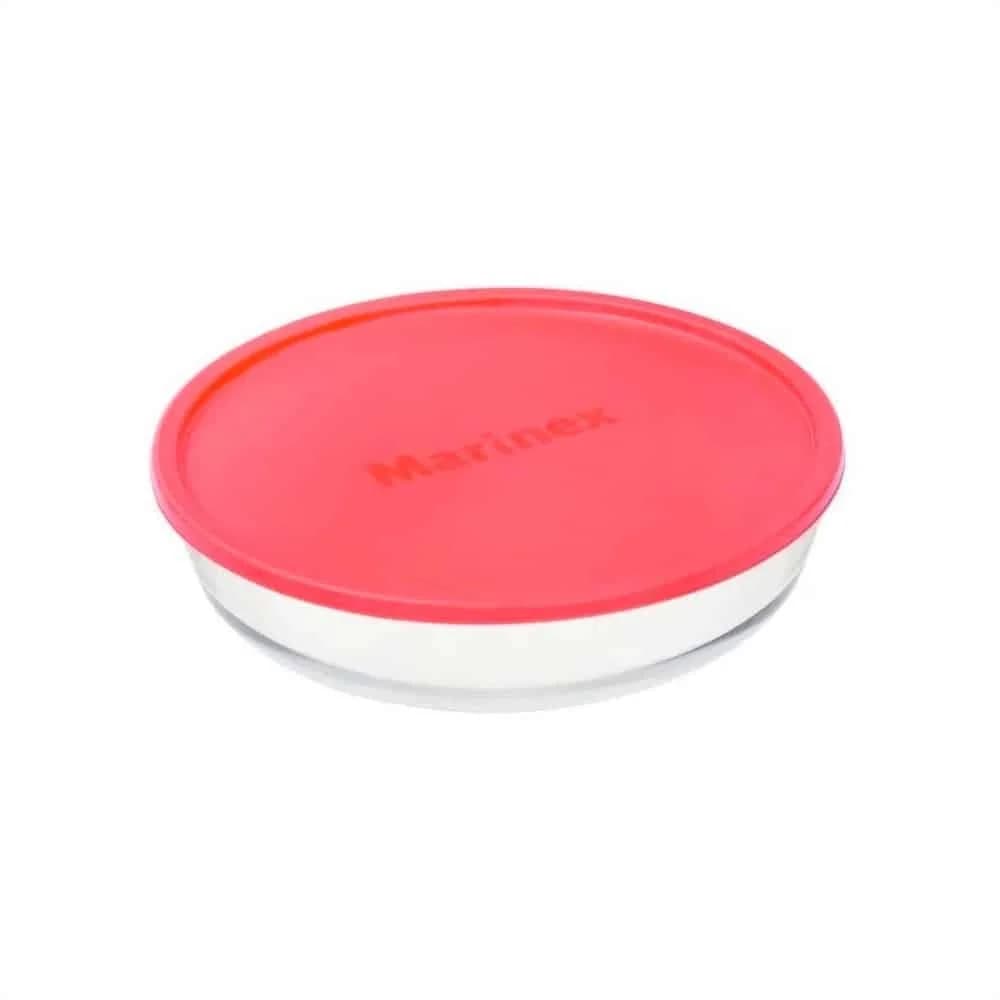 Asadera Vidrio Marinex Redonda 2400 Ml Con Tapa — miniatura 2