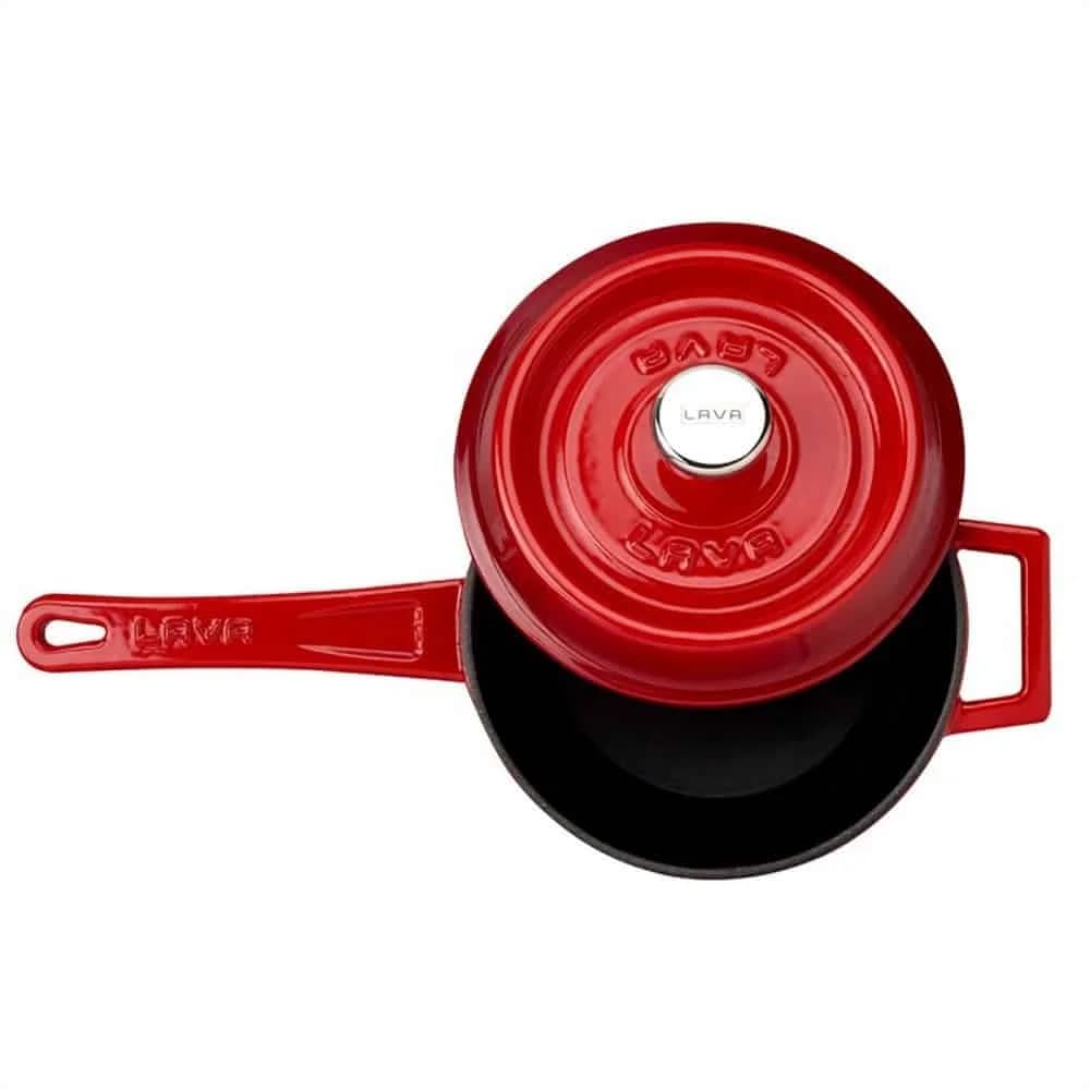 Cacerola Olla Lava Hierro Fundido Esmaltado Con Mango 16 Cm — miniatura 3