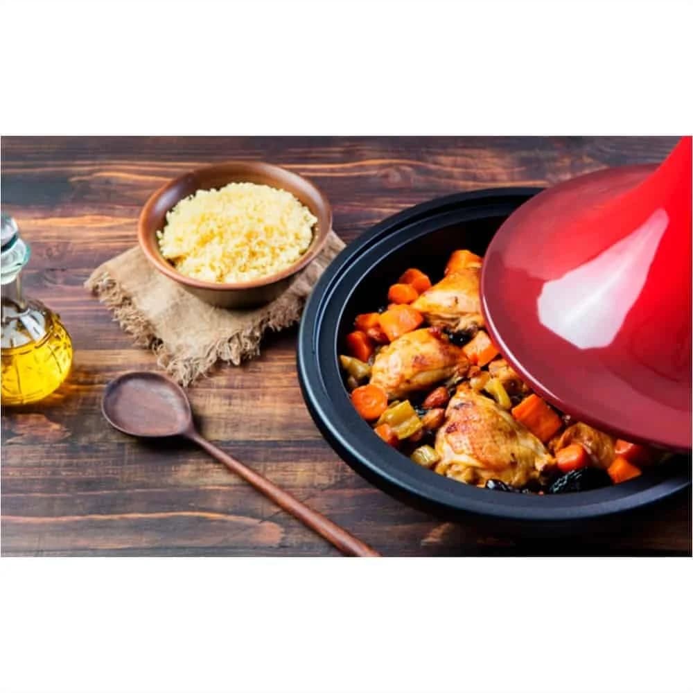 Tajine Lava Hierro Fundido Esmaltado Con Tapa Ceramica — imagen 2 de 2