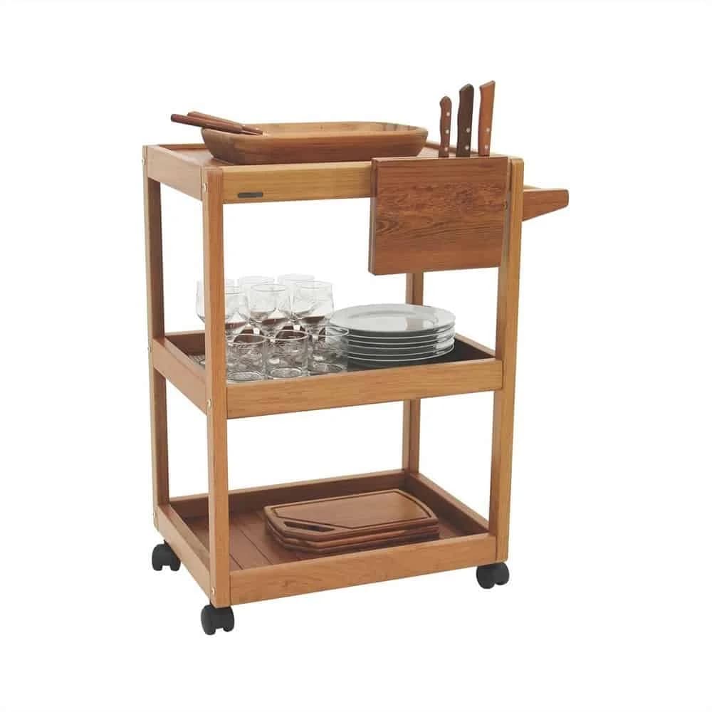 Carro Auxiliar Para Asado Tramontina Madera Maciza Barbacoa — miniatura 6