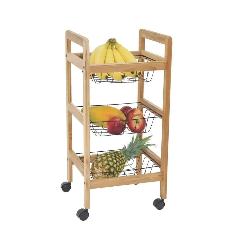 Carro Auxiliar Para Frutas Tramontina Madera Teca — imagen 1 de 6