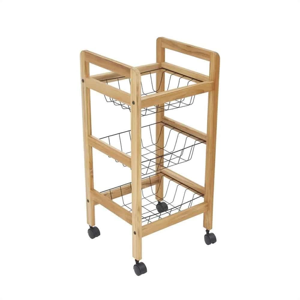 Carro Auxiliar Para Frutas Tramontina Madera Teca — miniatura 2