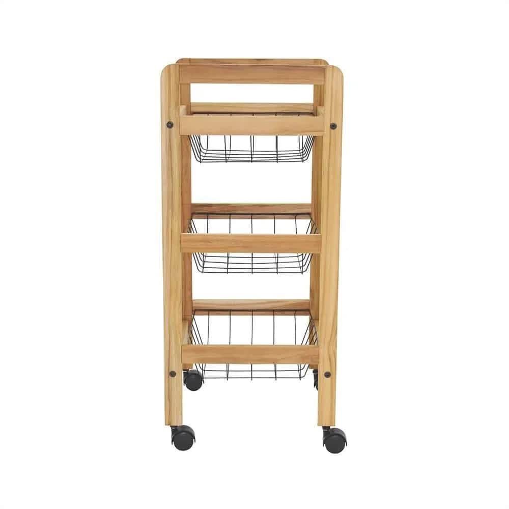 Carro Auxiliar Para Frutas Tramontina Madera Teca — miniatura 4