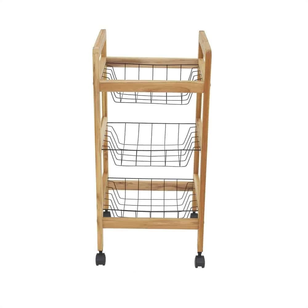 Carro Auxiliar Para Frutas Tramontina Madera Teca — miniatura 5