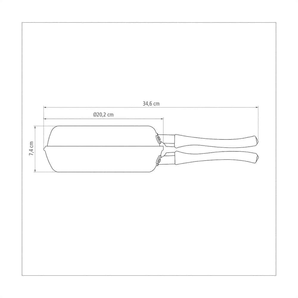 Sarten Doble Antiadherente Tramontina Teflon 20 Cm — miniatura 2
