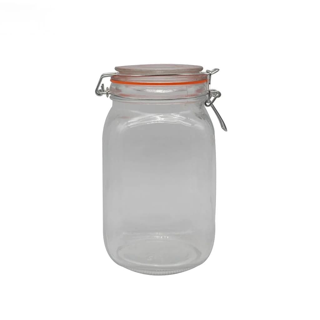 Frasco De Vidrio Hermetico Conserva 1500 Ml Broche Metal — imagen 1 de 1