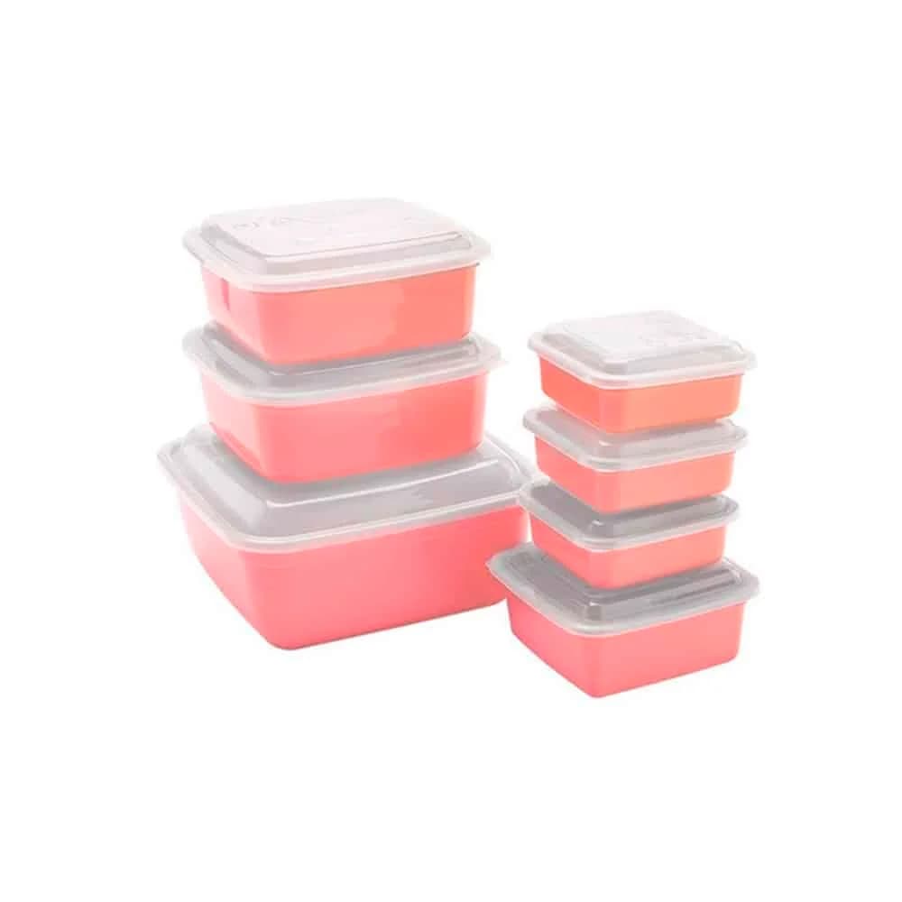 Juego Tuppers Plastico 7 Piezas Contenedores Bpa Free — imagen 1 de 1