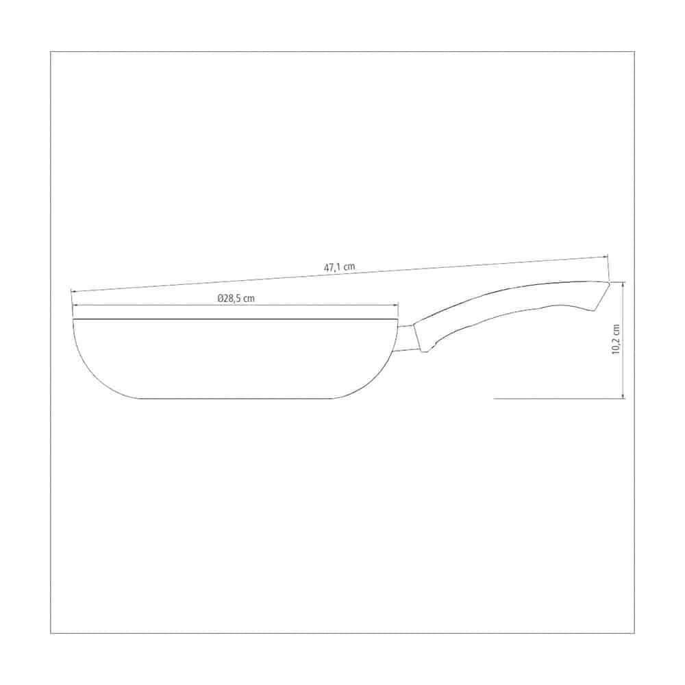 Sarten Antiadherente Profundo Teflon Tramontina Paris 28 Cm — miniatura 2