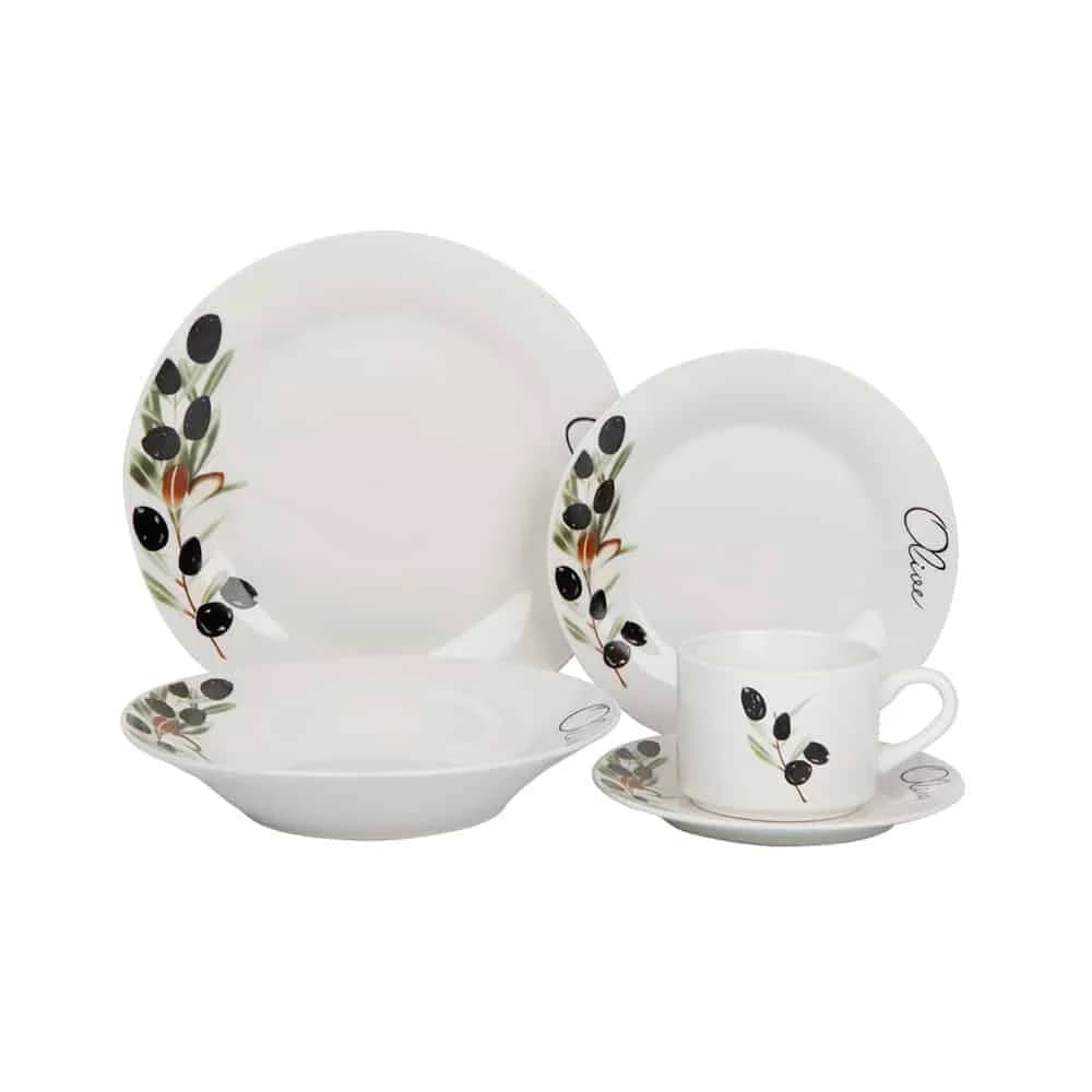 Juego De Vajilla Ceramica 20 Piezas Platos Taza Olive — imagen 1 de 1