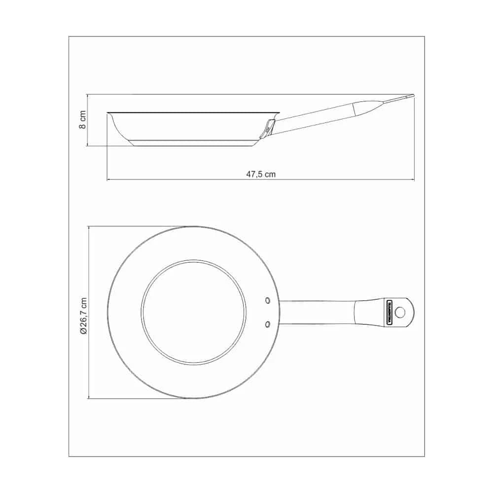 Sarten Tramontina Acero Inoxidable Induccion 26 Cm Antiadher — miniatura 5
