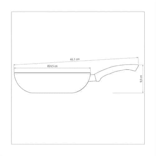 Sarten Wok Antiadherente Profundo Tramontina Paris 26 Cm — imagen 2 de 3