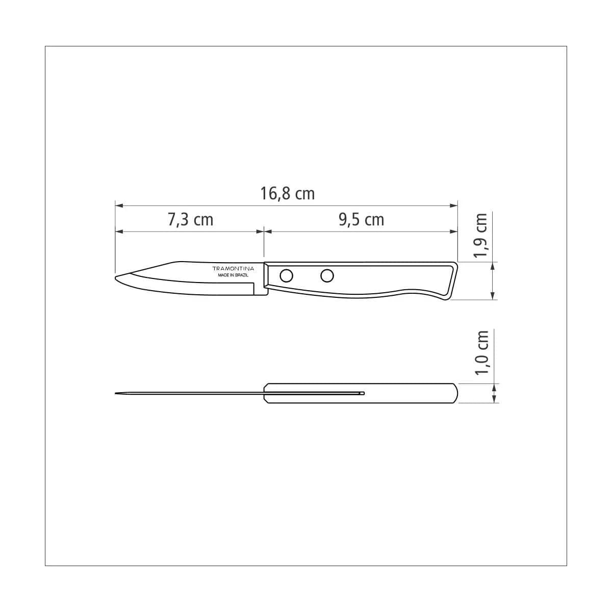 Cuchilla De Legumbres Tramontina Acero Inoxidable 3 PuLG. — miniatura 3