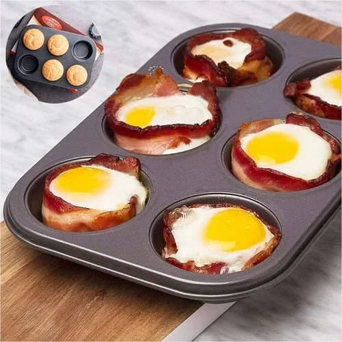 Molde Tefon Antiadherente Para 6 Muffins Grupo Dos — miniatura 2