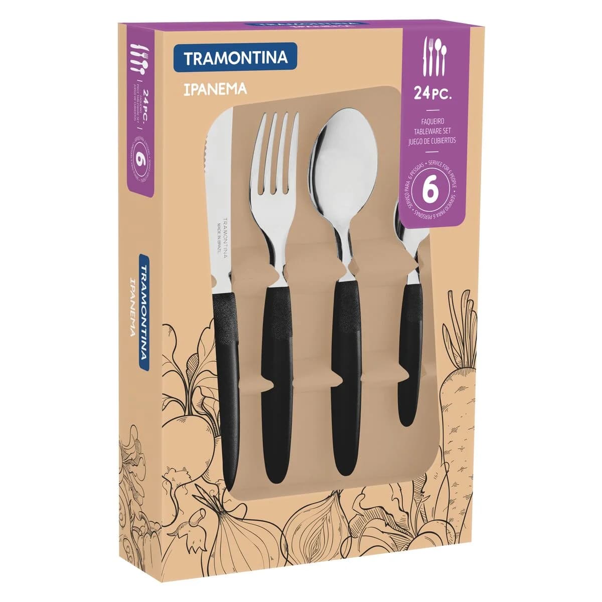 Juego De Cubiertos Tramontina Ipanema 24 Piezas — miniatura 3