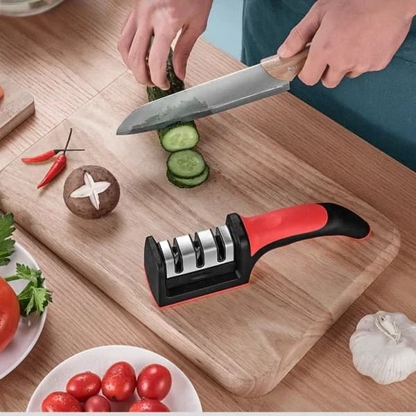 Afilador De Cuchillos Tijeras Manual Ergonomico — miniatura 2