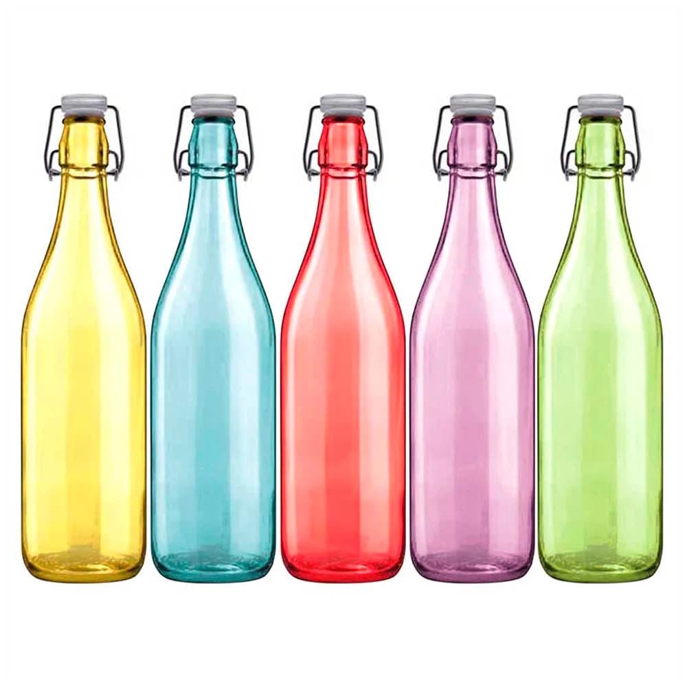 Botella De Vidrio Con Tapa Hermetica 1000 Ml Grupo Dos Color — imagen 1 de 3