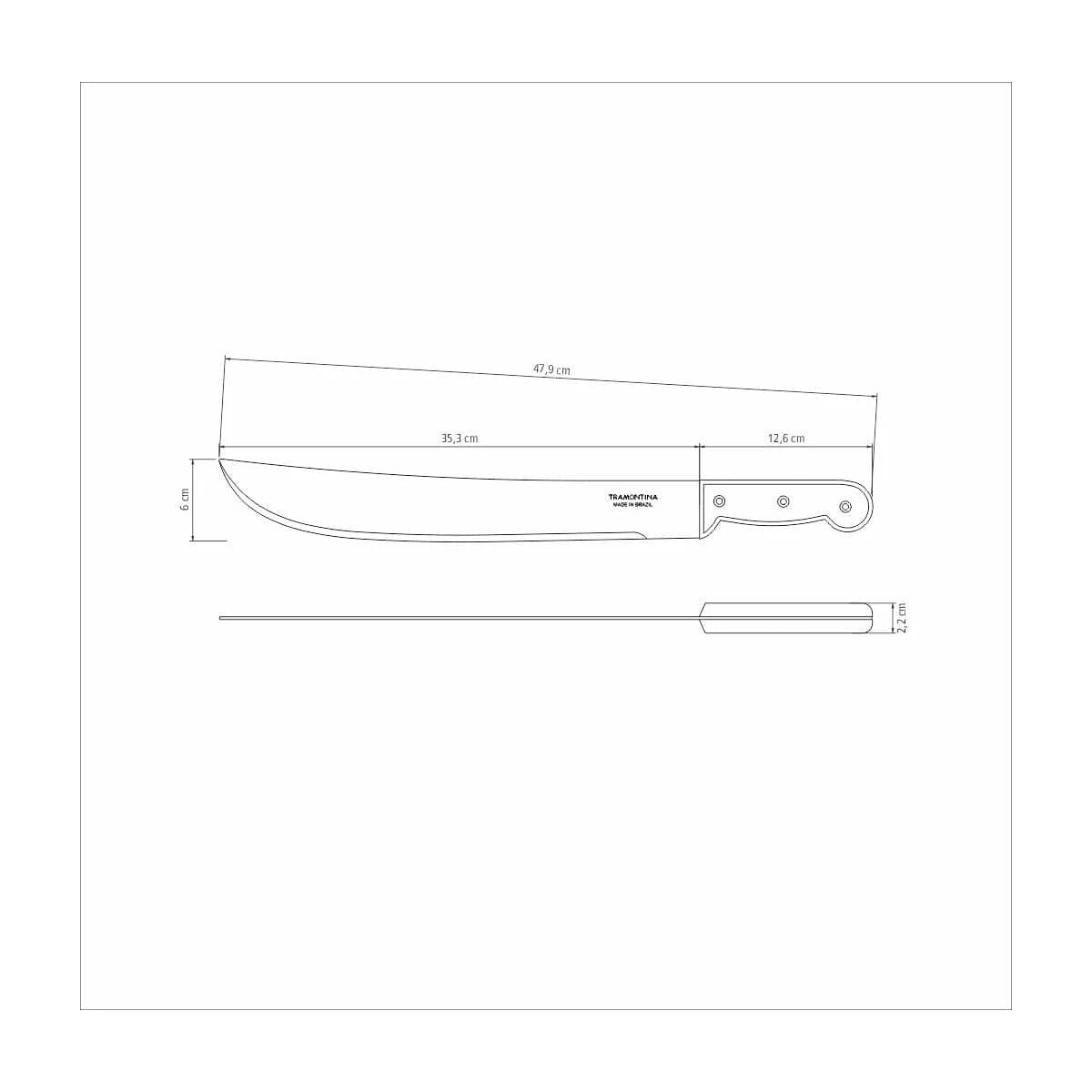 Machete Tramontina Acero Carbono 14 Pulgadas Negro — miniatura 3