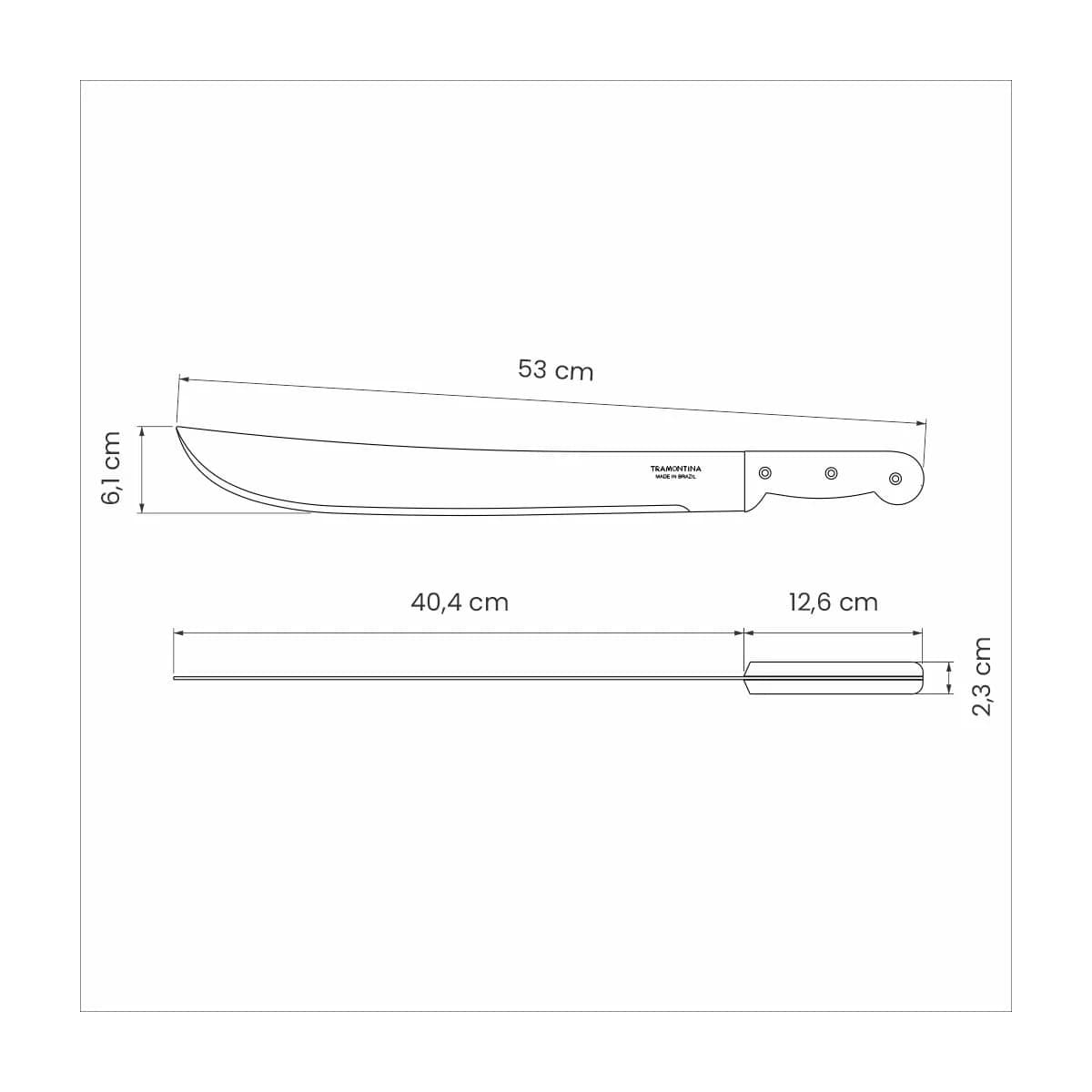 Machete Tramontina Acero Carbono 16 Pulgadas Negro — miniatura 3