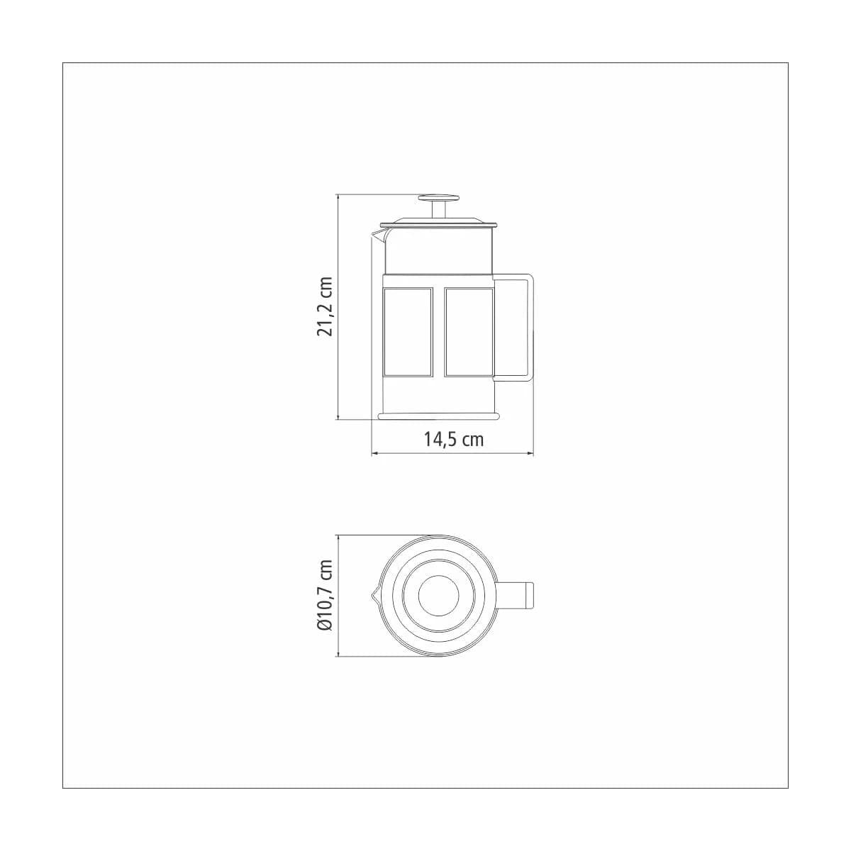 Cafetera Con Embolo Tipo Francesa Tramontina 1000 Ml — imagen 3 de 4