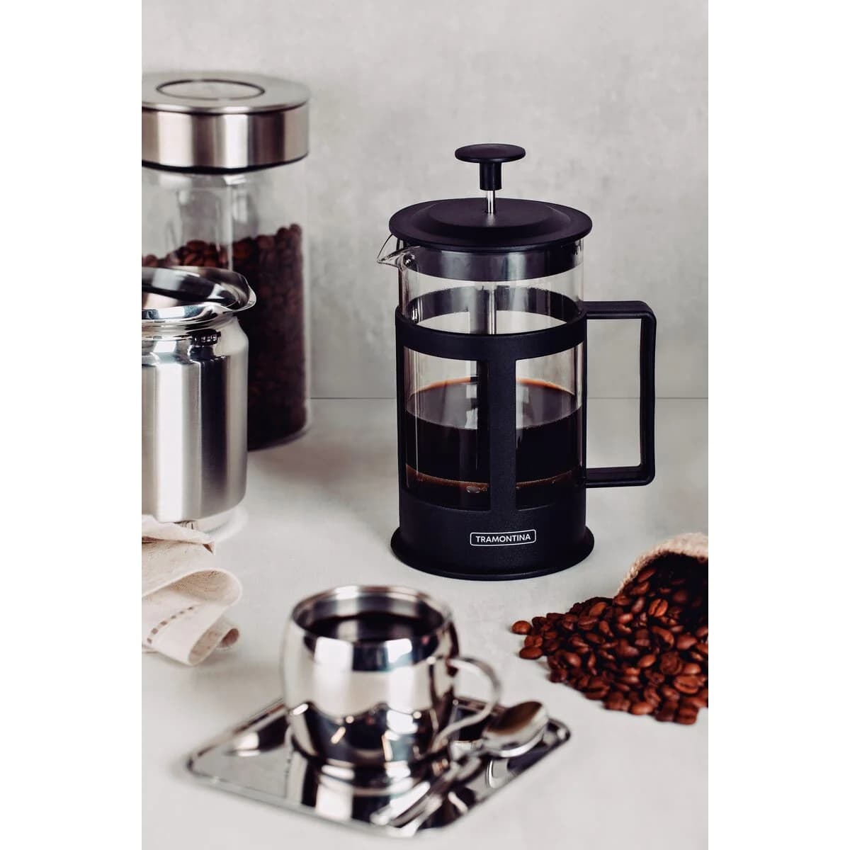 Cafetera Con Embolo Tipo Francesa Tramontina 1000 Ml — imagen 4 de 4