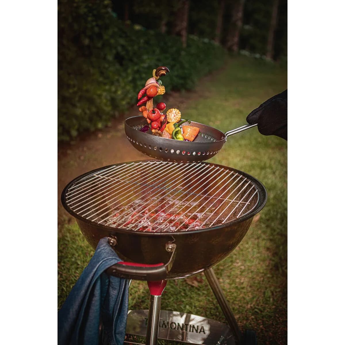Wok Sarten Tramontina 26 Cm Para Parrilla Aluminio Anodizado — miniatura 2