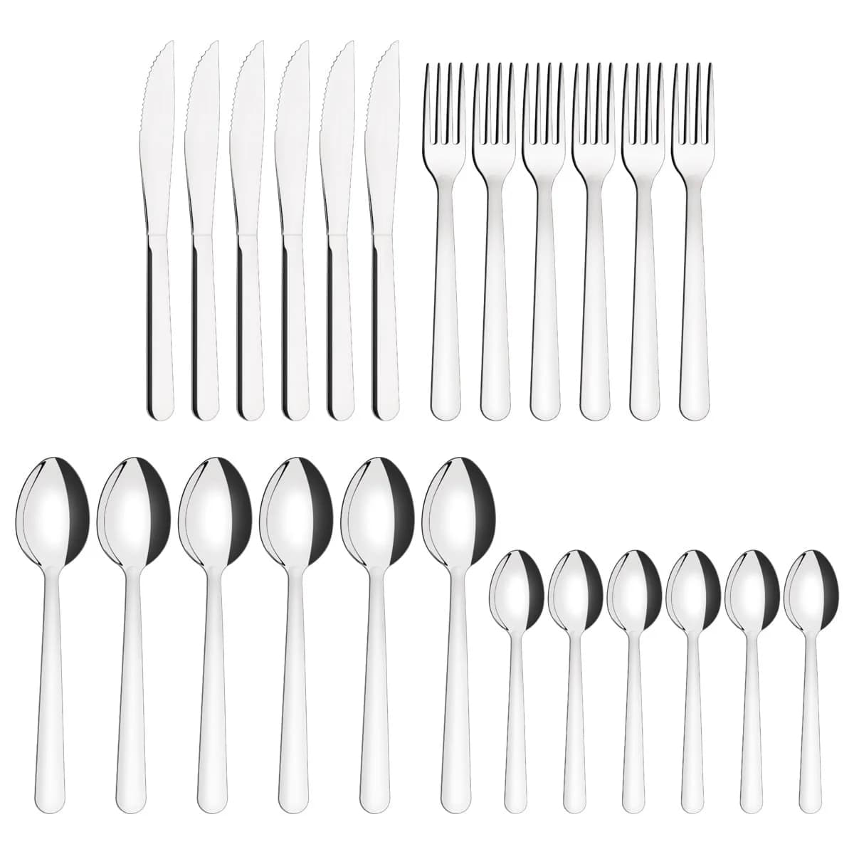 Juego De Cubiertos Tramontina Malibu Acero Inox 24 Piezas — miniatura 2
