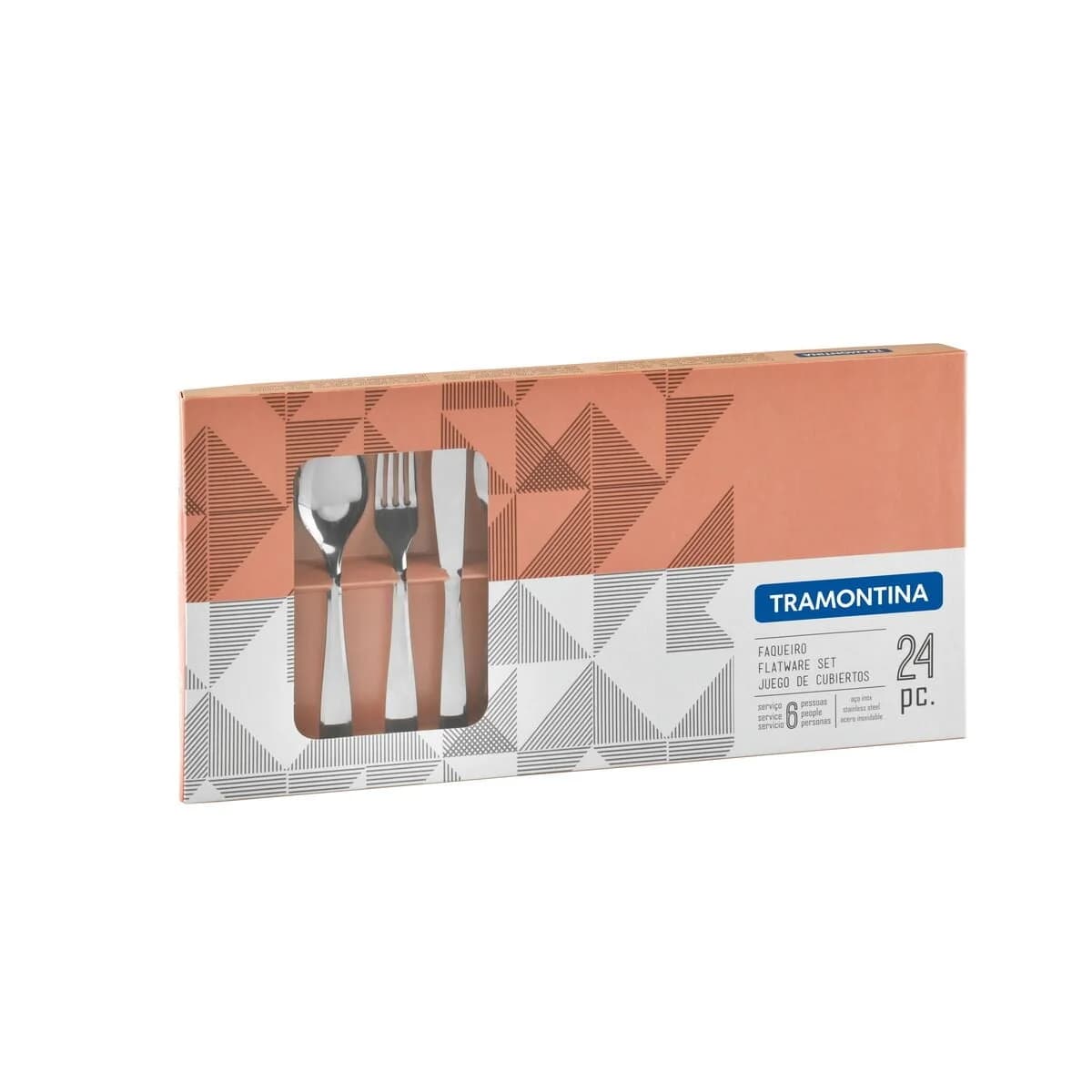 Juego De Cubiertos Tramontina Pacific Acero Inox 24 Piezas — miniatura 2
