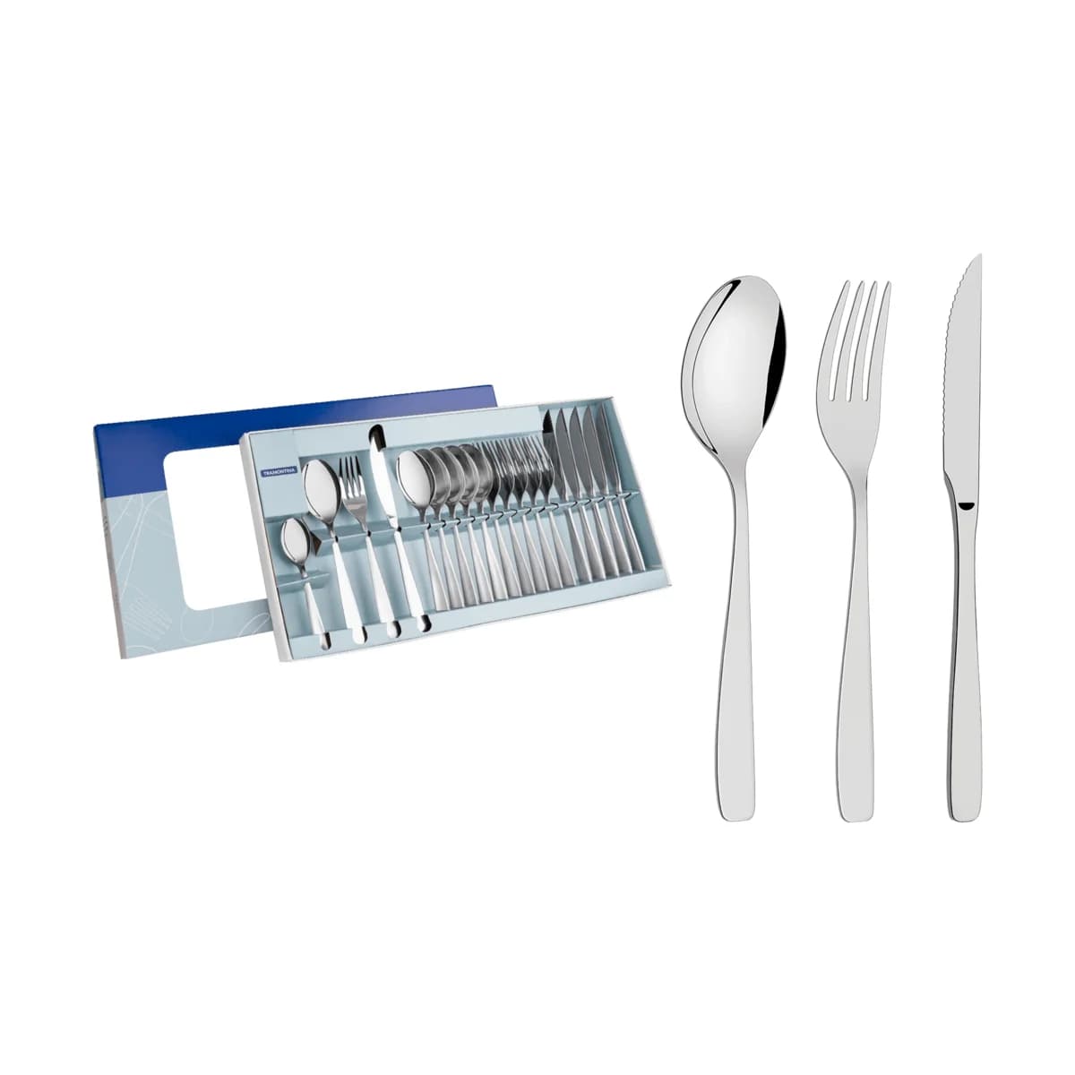 Juego De Cubiertos Tramontina Cosmos Acero Inox 24 Piezas — imagen 1 de 4