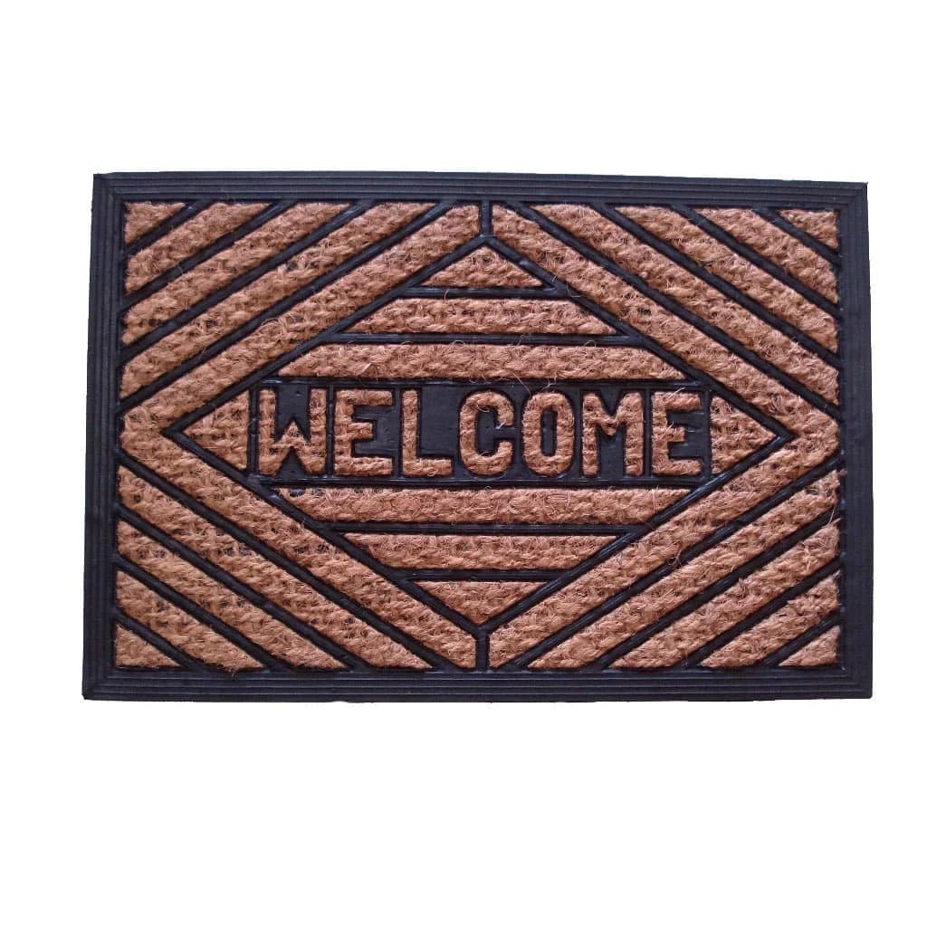 Felpudo De Coco Y Goma 60 Cm X 40 Cm X 1 Cm Welcome — imagen 1 de 1