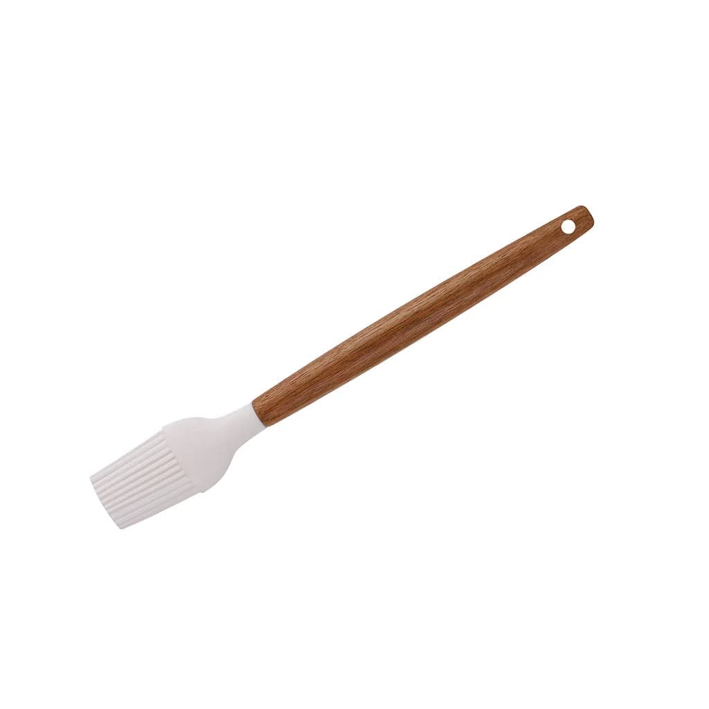 Pincel De Silicona Mango Madera 28 Cm Antibacterial Selecta — imagen 1 de 3
