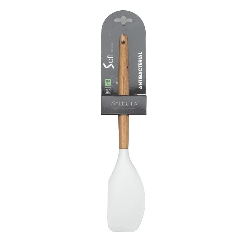 Espatula De Silicona Mango Madera 32 Cm Selecta — imagen 2 de 3