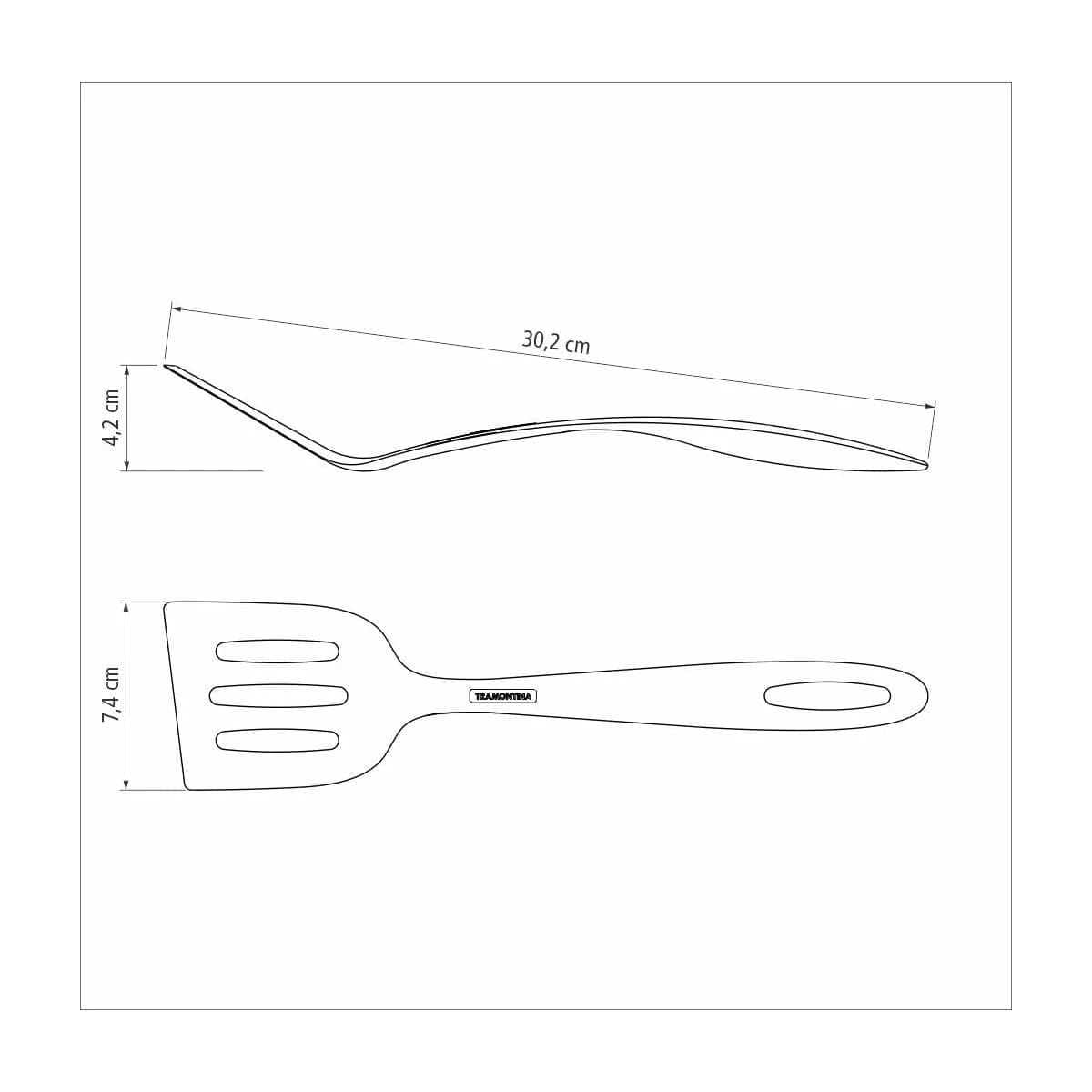 Espatula De Cocina Nylon Para Teflon Negro 30 Cm Ability — miniatura 3