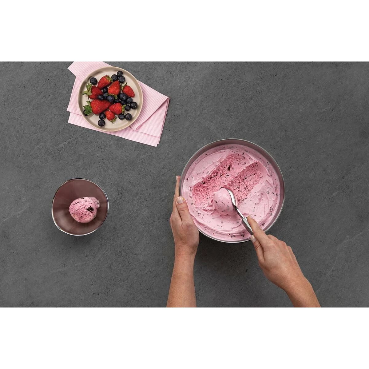 Cuchara De Helado Tramontina Acero Inoxidable Marffim 21 Cm — miniatura 4
