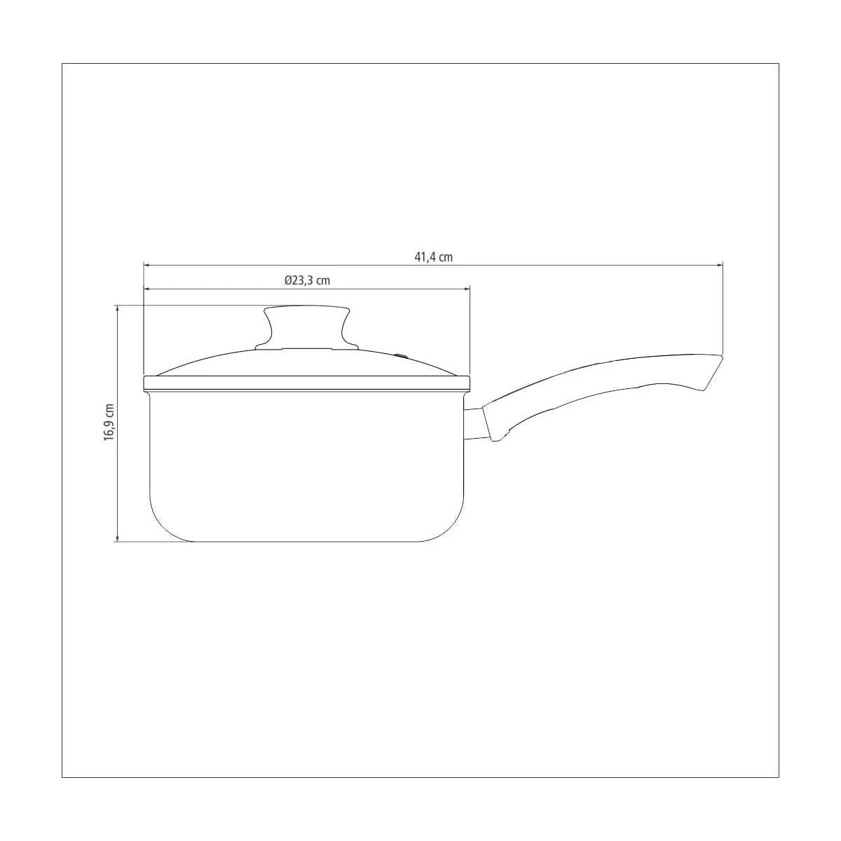 Olla Tramontina Teflon 22 Cm 3.8 Litros Antiadherente Paris — miniatura 5
