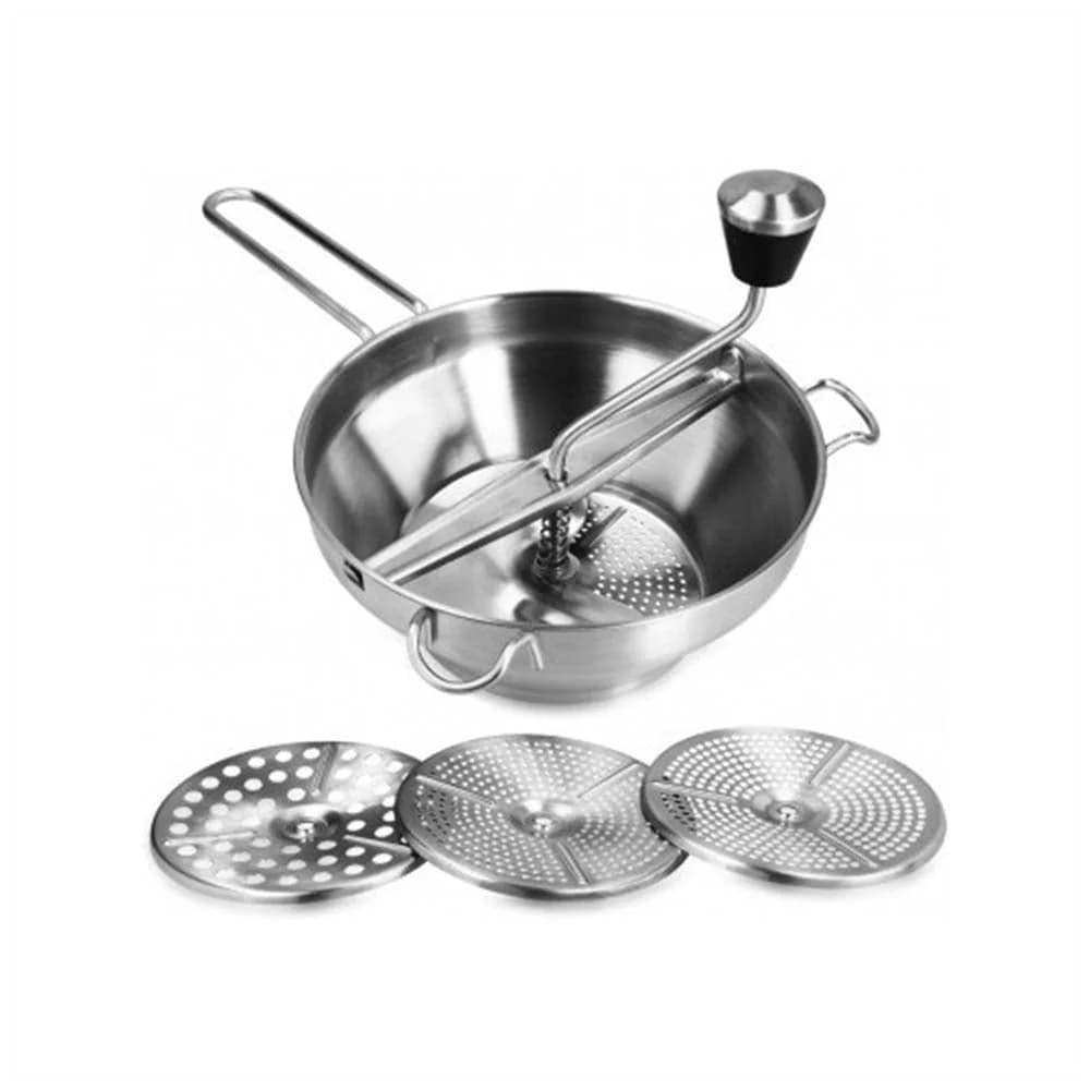 Pasapure Acero Inoxidable Puretera Con 3 Discos 19 Cm — imagen 1 de 1