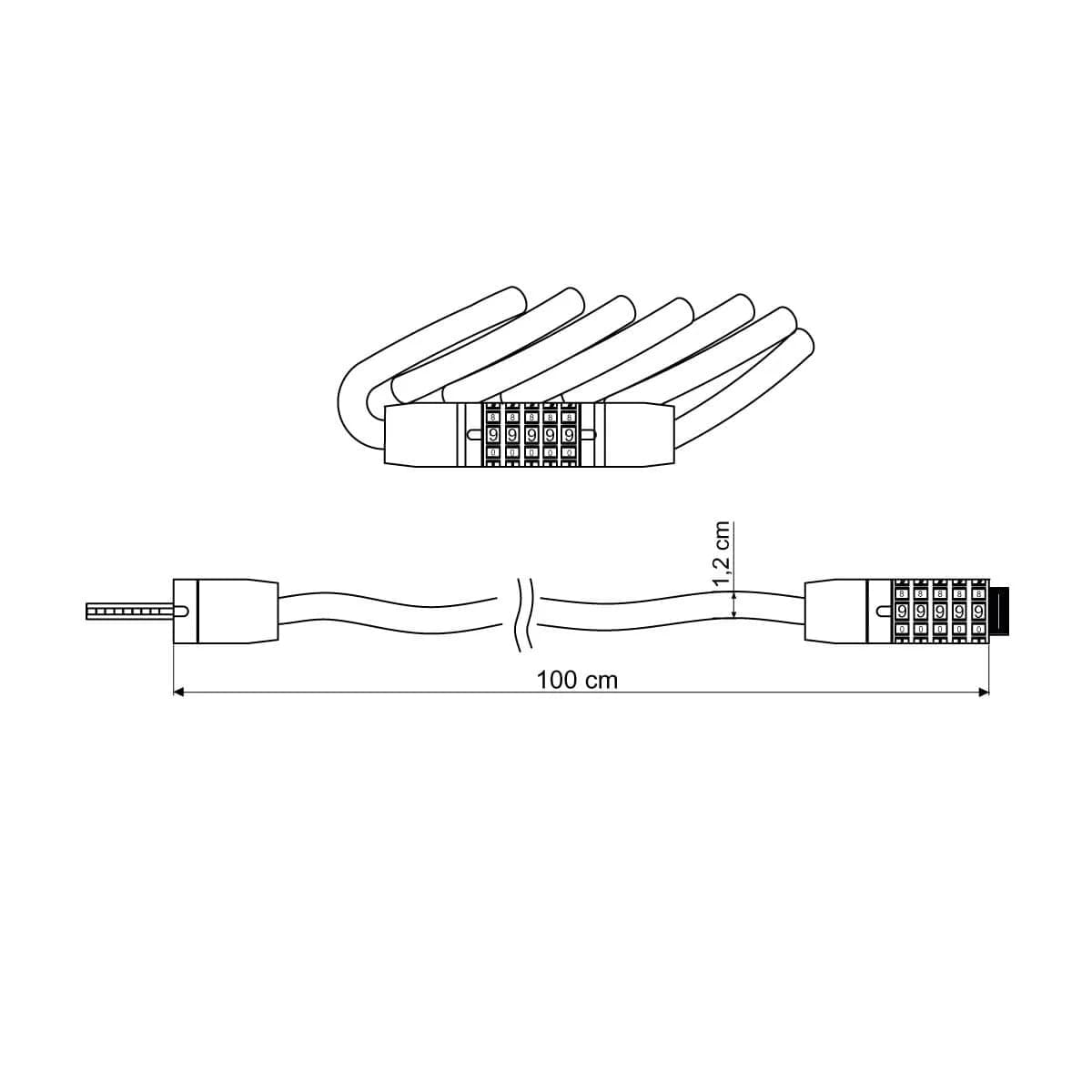 Candado Para Bicicleta Tramontina Flexible Con Combinacion — miniatura 3