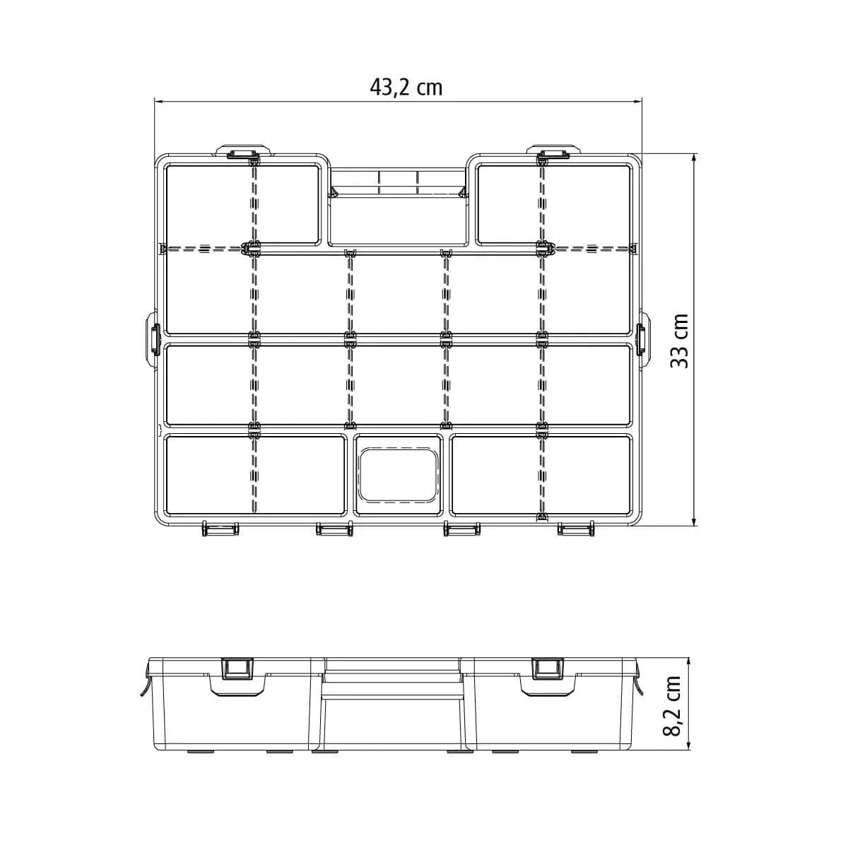 Caja Organizadora Tramontina Divisores Moviles 43 Cm X 33 Cm — miniatura 3