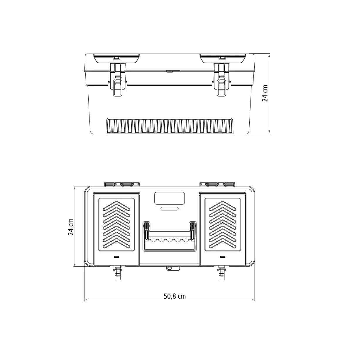 Caja De Herramientas Tramontina Con Bandeja 51 Cm X 24 Cm — miniatura 3
