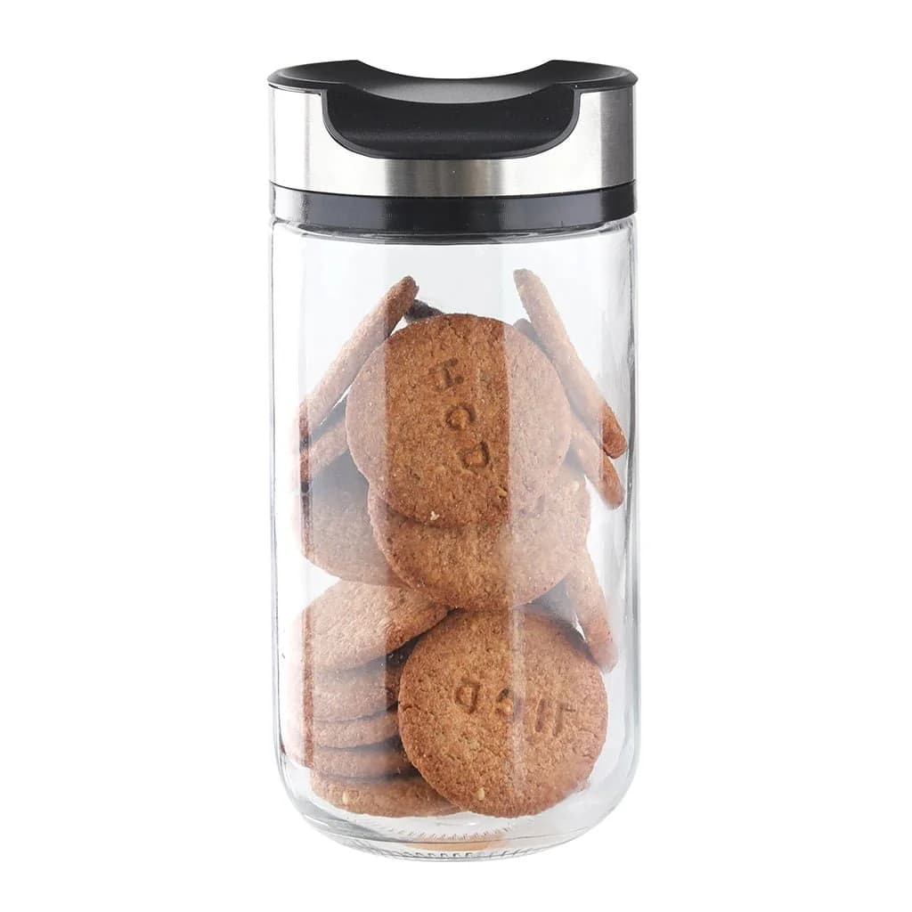 Frasco De Vidrio Con Tapa Metal 1000 Ml 19,5 Cm X 9 Cm — imagen 1 de 1