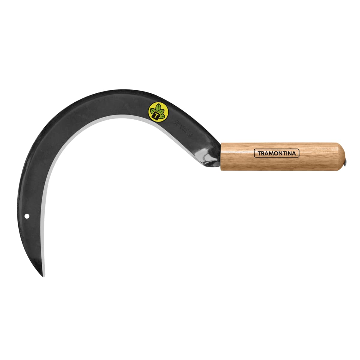 Hoz Metalica Para Pasto Carbono Tramontina Mango Madera
