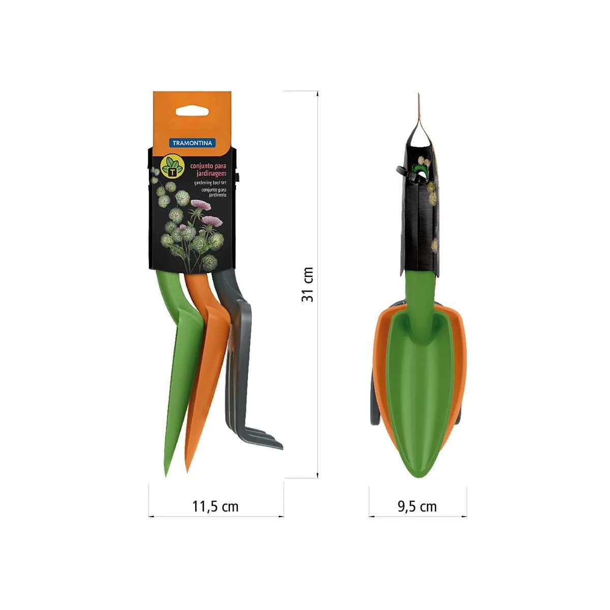 Kit Para Jardin X3 Piezas Tramontina Rastrillo Pala Cuchara — miniatura 4