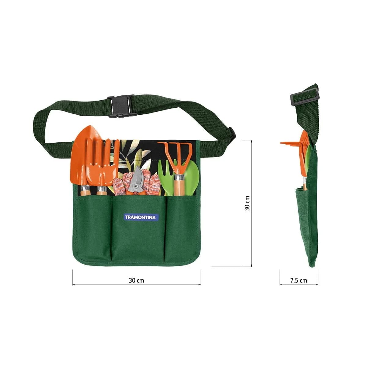 Kit Para Jardin X8 Piezas Tramontina Metal Con Cinturon — miniatura 4