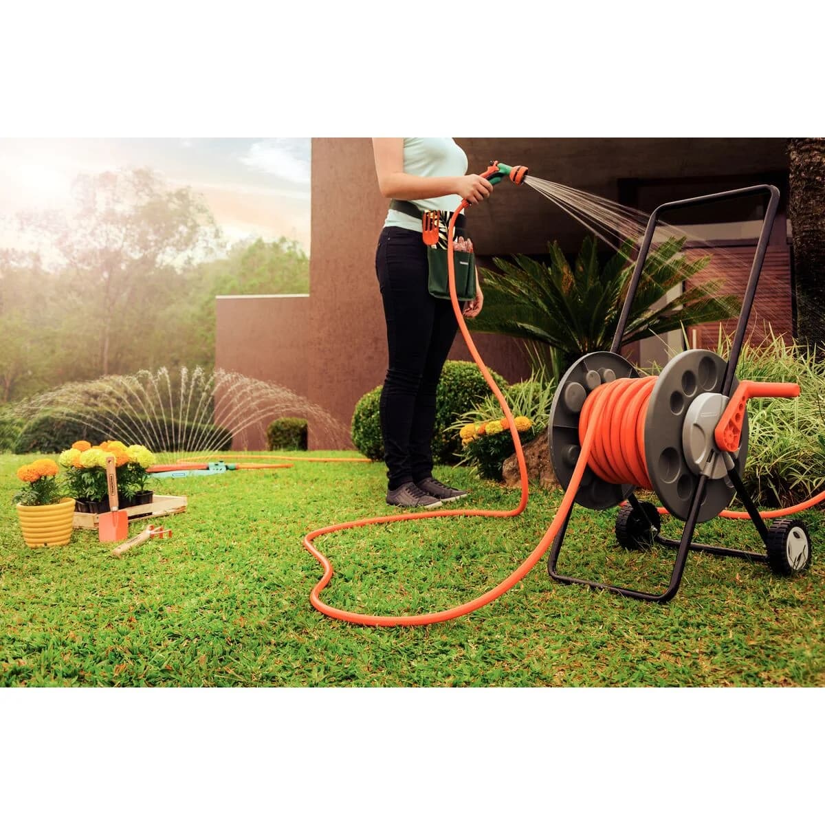 Kit Para Jardin X8 Piezas Tramontina Metal Con Cinturon — miniatura 7