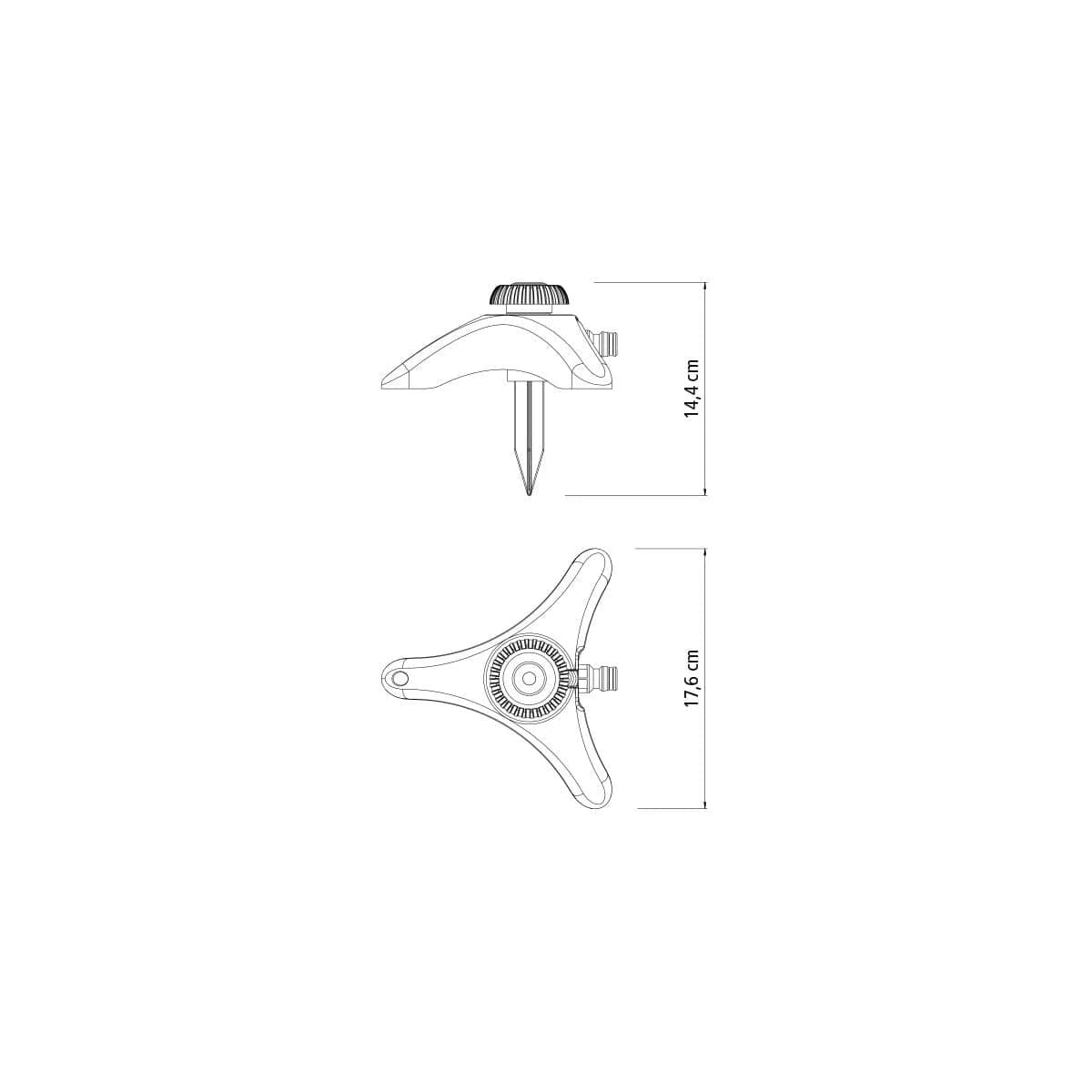 Aspersor Estatico Regador De Jardin Tramontina Plastico — miniatura 4