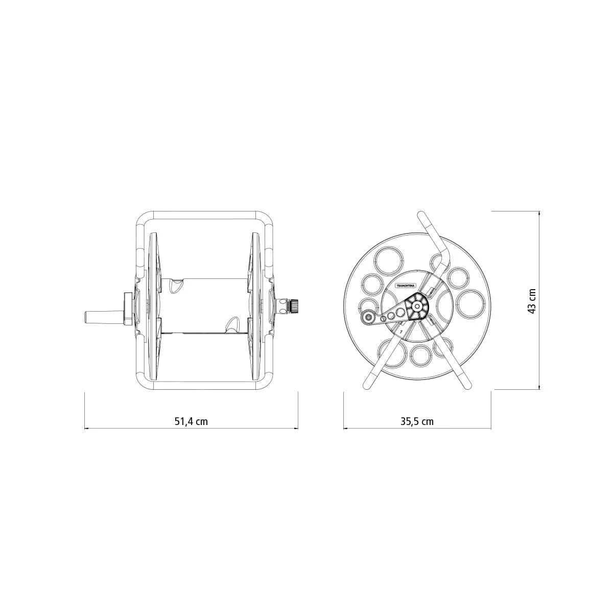 Enrollador Soporte De Manguera Tramontina Manual — miniatura 5