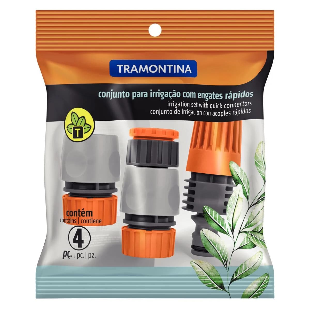 Juego De Riego Tramontina Acoples Rapidos Boquilla 4 Piezas — miniatura 2
